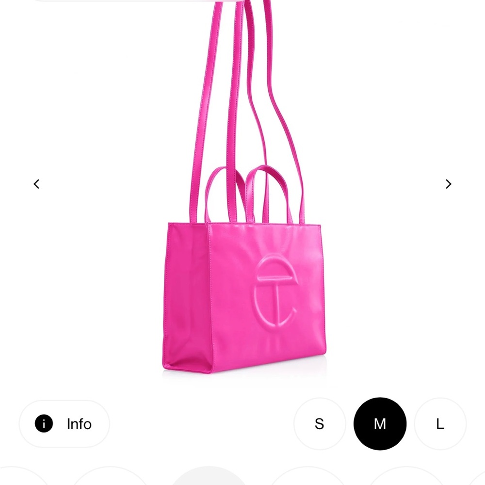 Telfar Vibrant Pink Tote Bag - Picture 3 of 5